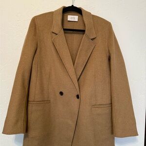 AYR Women’s M Camel Recycled Wool Double-Breasted Sustainable Blazer